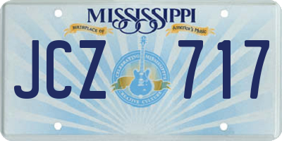 MS license plate JCZ717