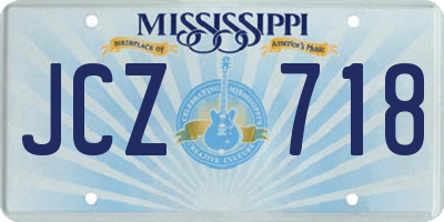 MS license plate JCZ718