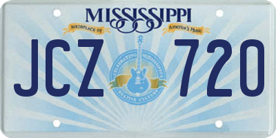 MS license plate JCZ720