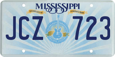 MS license plate JCZ723