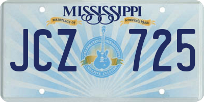 MS license plate JCZ725