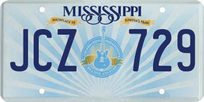 MS license plate JCZ729