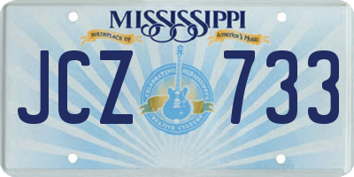 MS license plate JCZ733