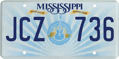 MS license plate JCZ736