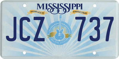 MS license plate JCZ737