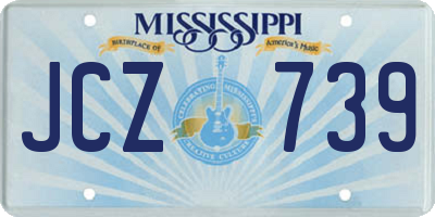 MS license plate JCZ739