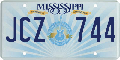 MS license plate JCZ744
