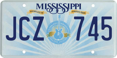 MS license plate JCZ745