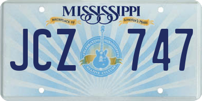 MS license plate JCZ747
