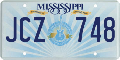 MS license plate JCZ748