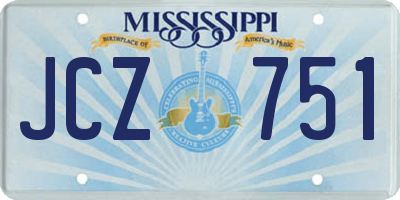 MS license plate JCZ751