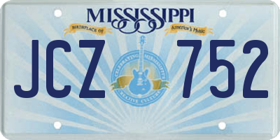 MS license plate JCZ752