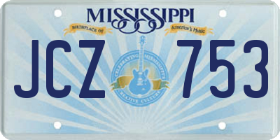 MS license plate JCZ753