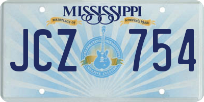 MS license plate JCZ754