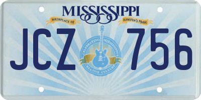 MS license plate JCZ756
