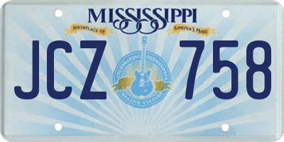 MS license plate JCZ758