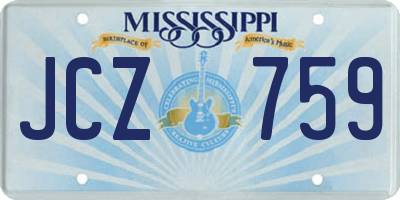 MS license plate JCZ759