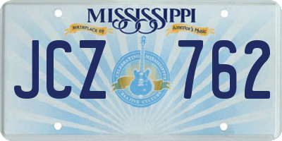 MS license plate JCZ762
