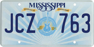 MS license plate JCZ763