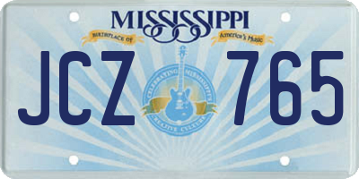 MS license plate JCZ765