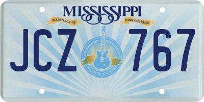 MS license plate JCZ767