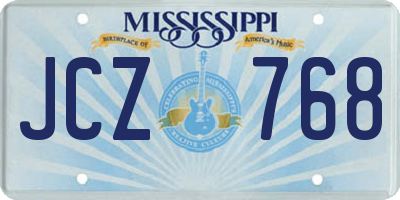 MS license plate JCZ768