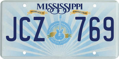MS license plate JCZ769