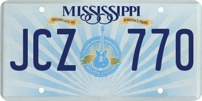 MS license plate JCZ770