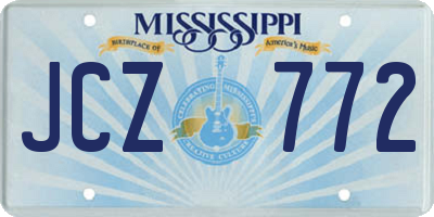 MS license plate JCZ772