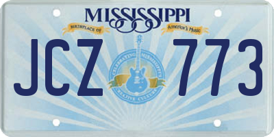 MS license plate JCZ773