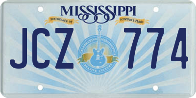 MS license plate JCZ774