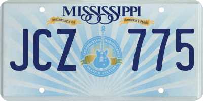 MS license plate JCZ775