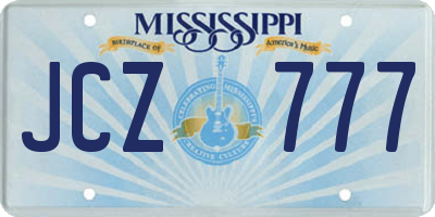 MS license plate JCZ777