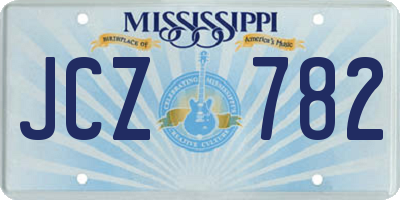 MS license plate JCZ782