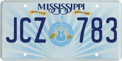 MS license plate JCZ783