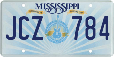 MS license plate JCZ784