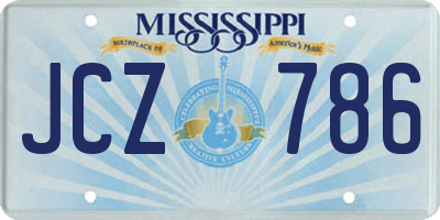 MS license plate JCZ786