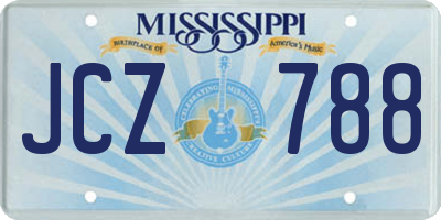 MS license plate JCZ788