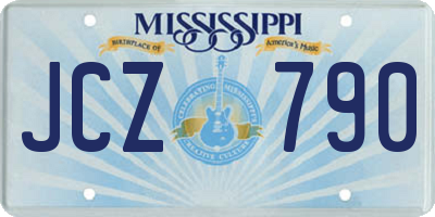 MS license plate JCZ790