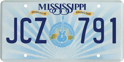 MS license plate JCZ791