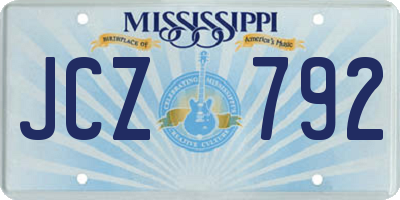 MS license plate JCZ792