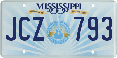 MS license plate JCZ793