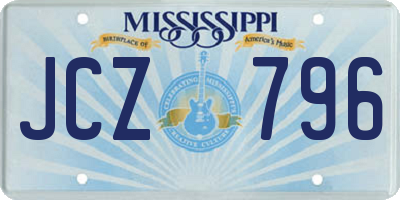 MS license plate JCZ796