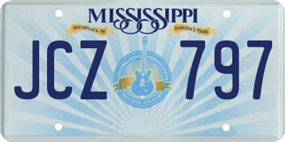 MS license plate JCZ797