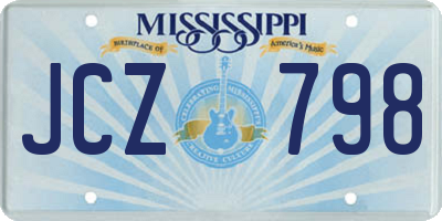 MS license plate JCZ798