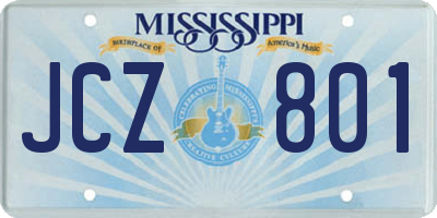 MS license plate JCZ801