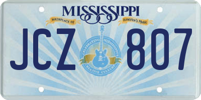 MS license plate JCZ807