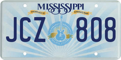MS license plate JCZ808