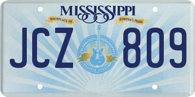 MS license plate JCZ809