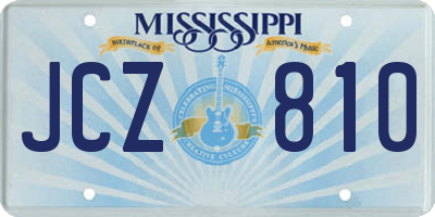 MS license plate JCZ810